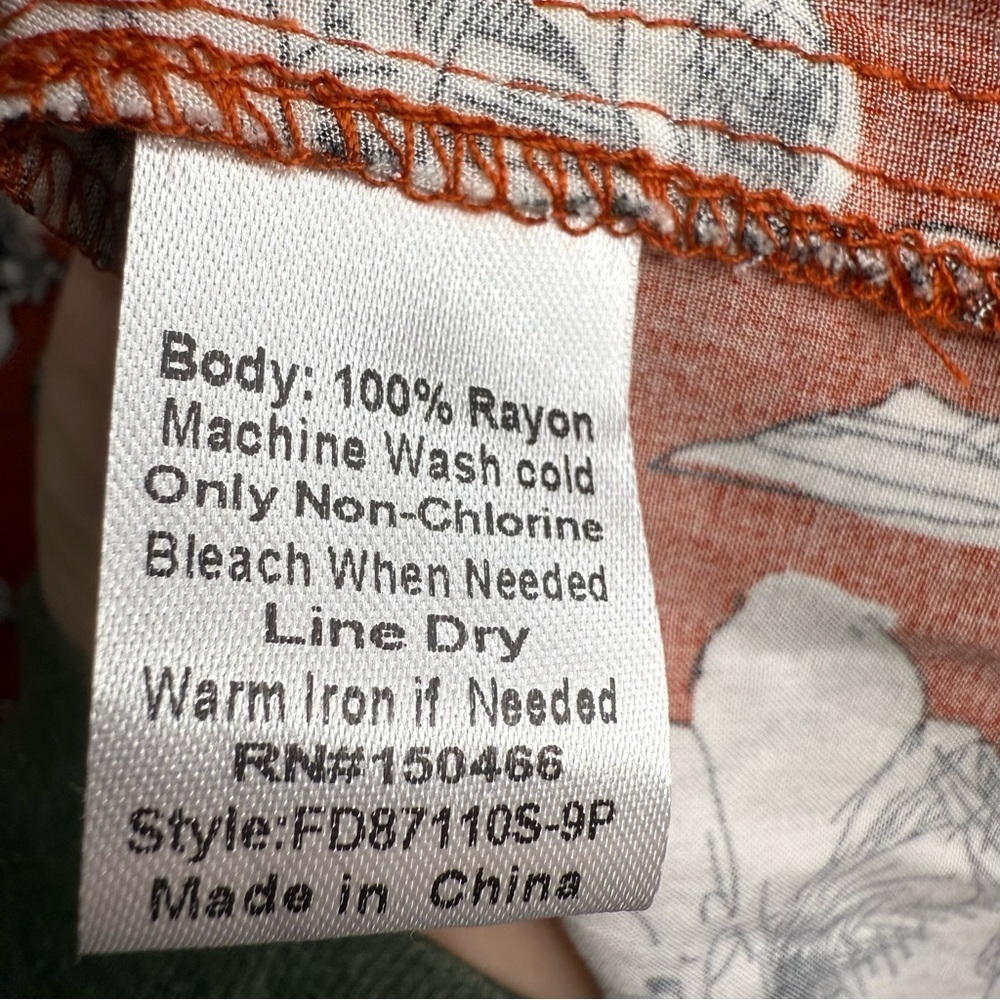 Fun 2 Fun Maley Pleated Detail Top Burnt Orange Size 1X Flowy Tunic NWT - Picture 6 of 6